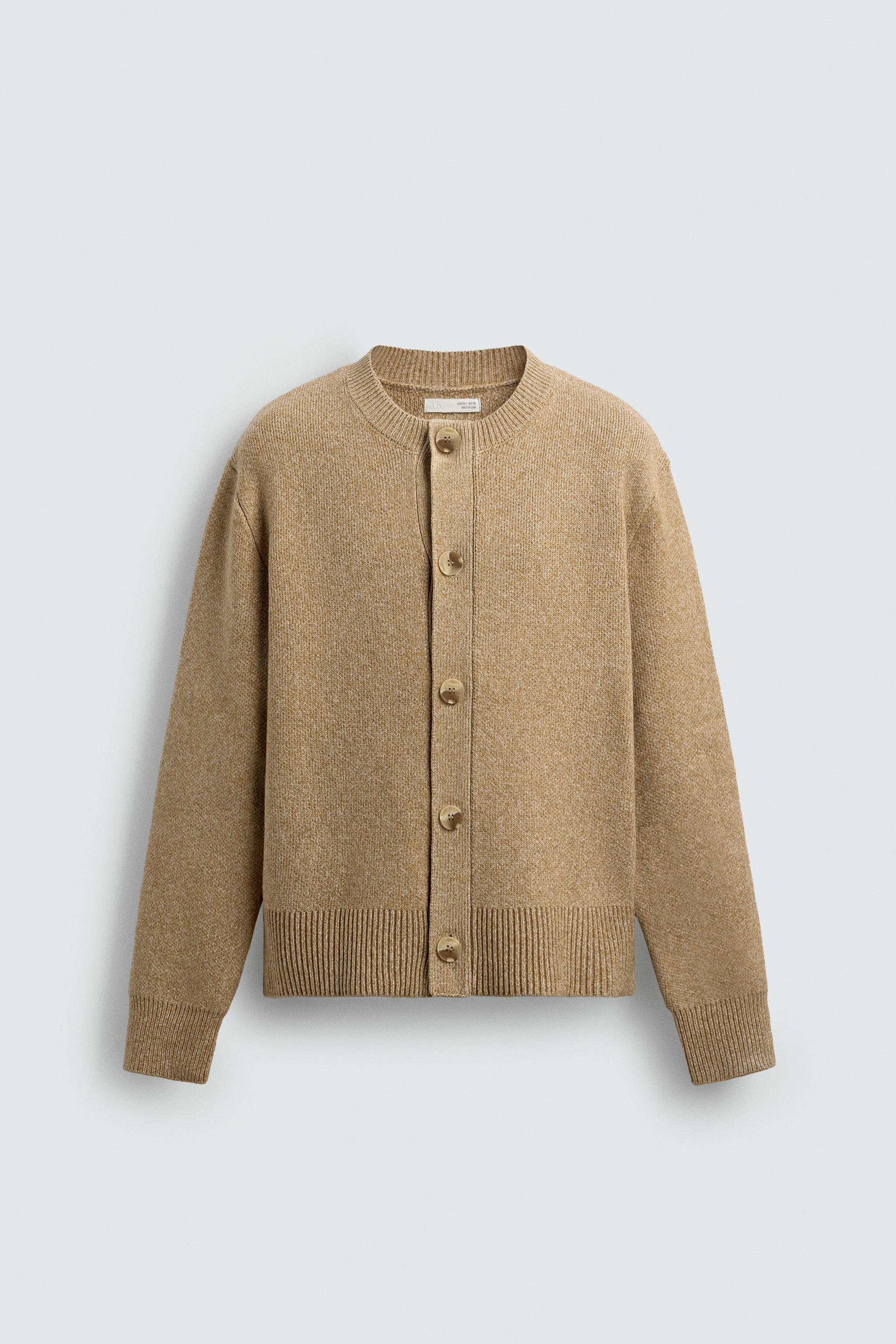 RELAXED FIT TEXTURED CARDIGAN